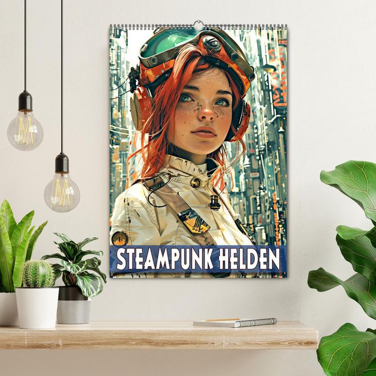 Produktbild: Steampunk Helden (Wandkalender 2026 DIN A2 hoch), CALVENDO Monatskalender
