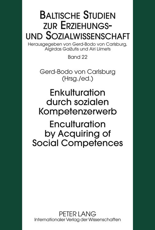 Produktbild: Enkulturation durch sozialen Kompetenzerwerb- Enculturation by Acquiring of Social Competences