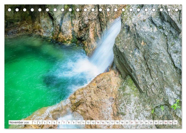 Produktbild: Bayern - Seen, Berge, Landschaft (Tischkalender 2026 DIN A5 quer), CALVENDO Monatskalender
