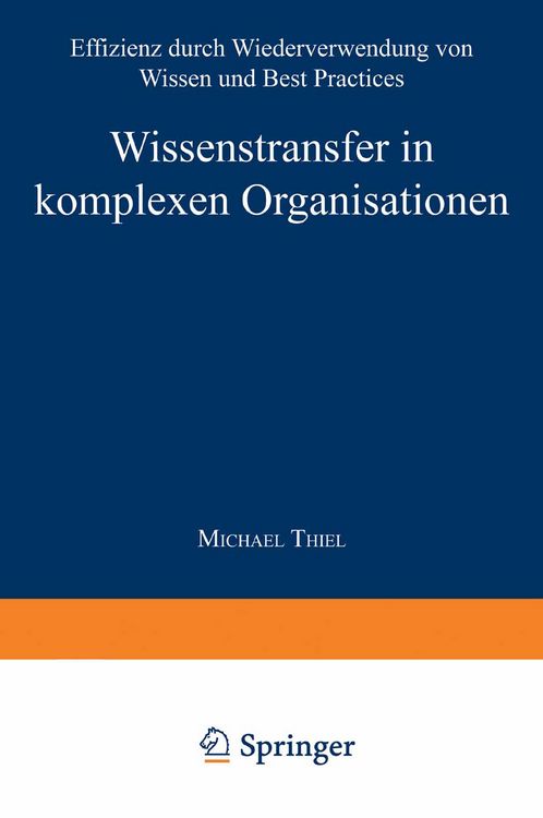 Produktbild: Wissenstransfer in komplexen Organisationen