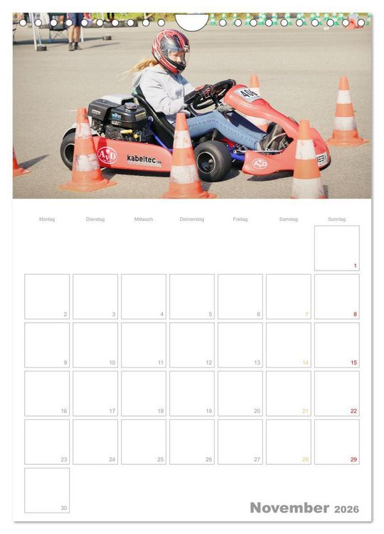Produktbild: Slalomkart - Gas, Gas, Vollgas! 2026 (Wandkalender 2026 DIN A4 hoch), CALVENDO Monatskalender