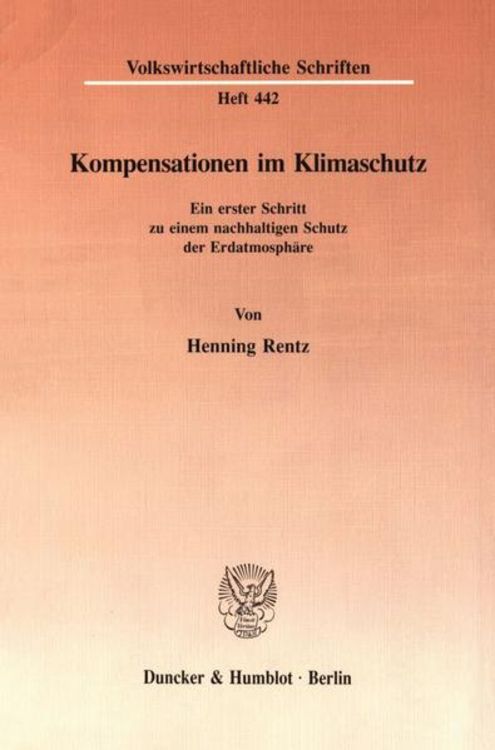 Produktbild: Kompensationen im Klimaschutz.