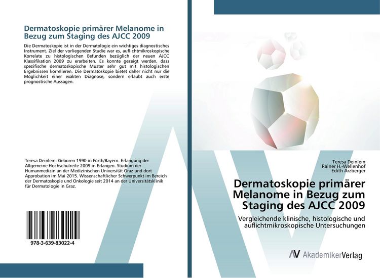 Produktbild: Dermatoskopie prim&auml;rer Melanome in Bezug zum Staging des AJCC 2009