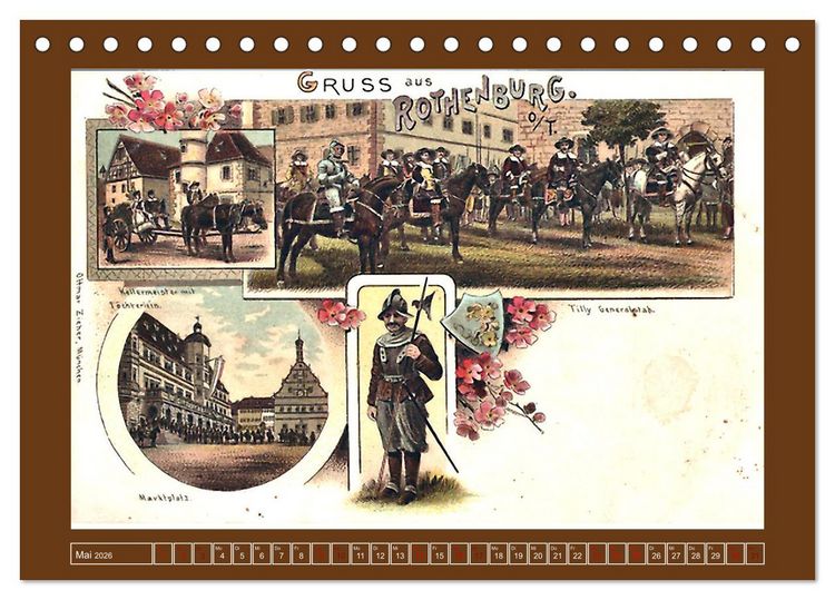 Produktbild: Gru&szlig; aus Rothenburg ob der Tauber (Tischkalender 2026 DIN A5 quer), CALVENDO Monatskalender