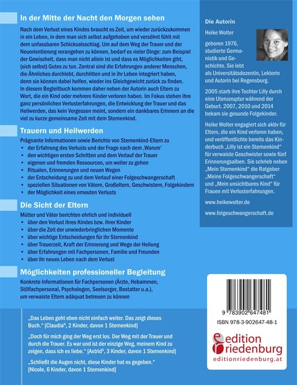 Mein Sternenkind - Begleitbuch für Eltern, Angehörige und Fachpersonen nach Fehlgeburt, stiller Geburt oder Neugeborenentod