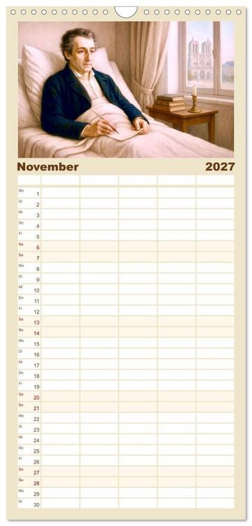 Produktbild: Familienplaner 2027 - Heinrich Heine. Sein Leben, seine literarischen Werke mit 5 Spalten (Wandkalender, 21 x 45 cm) CALVENDO