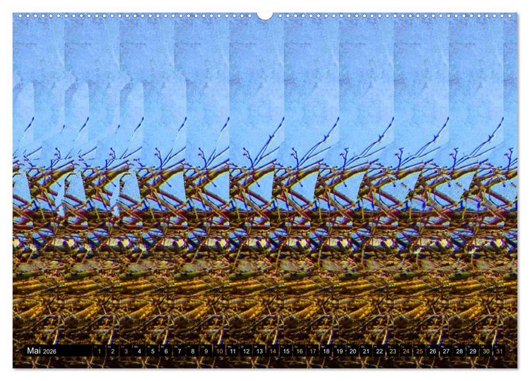 Produktbild: Magische Bilder - 3D Stereogramme (Wandkalender 2026 DIN A2 quer), CALVENDO Monatskalender