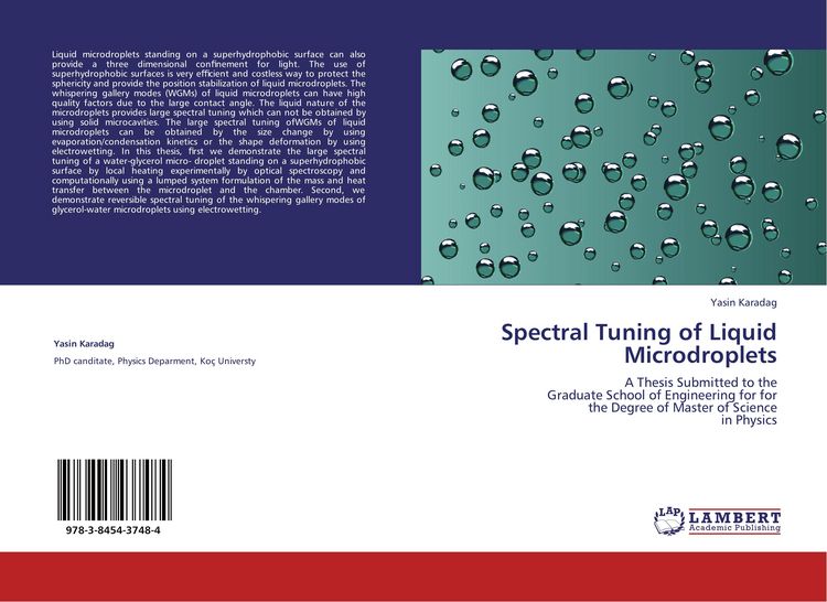 Produktbild: Spectral Tuning of Liquid Microdroplets
