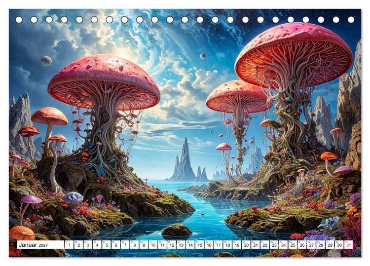 Produktbild: Mykologische Metamorphosen (Tischkalender 2027 DIN A5 quer), CALVENDO Monatskalender