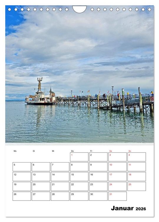 Produktbild: Bodenseeradweg - Auf dem Bodensee durch 3 L&auml;nder (Wandkalender 2026 DIN A4 hoch), CALVENDO Monatskalender
