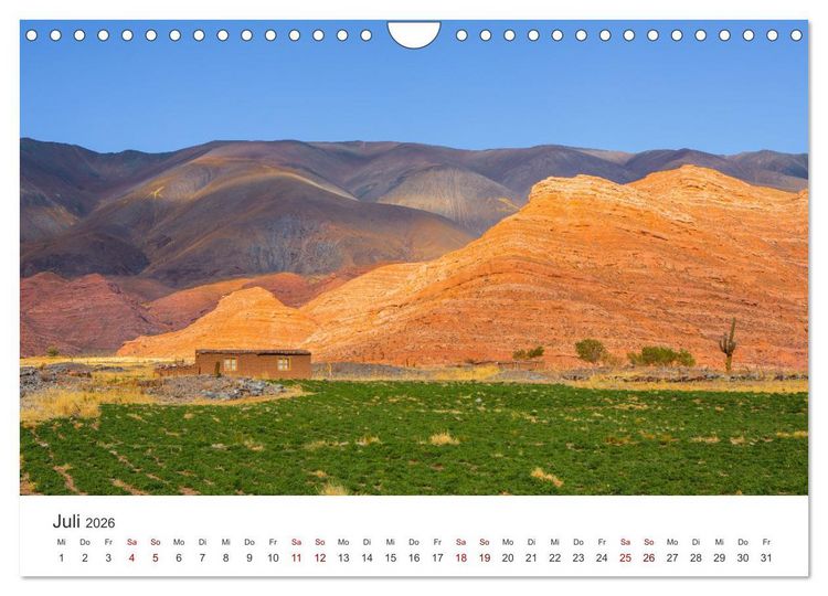 Produktbild: Argentinien - vielseitig und kontrastreich (Wandkalender 2026 DIN A4 quer), CALVENDO Monatskalender