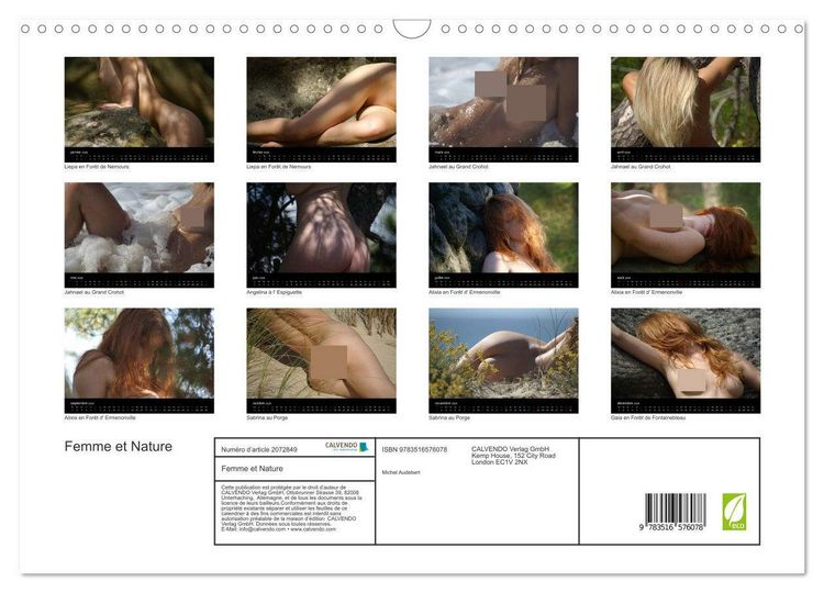 Produktbild: Femme et Nature (Calendrier mural 2026 DIN A3 vertical), CALVENDO calendrier mensuel