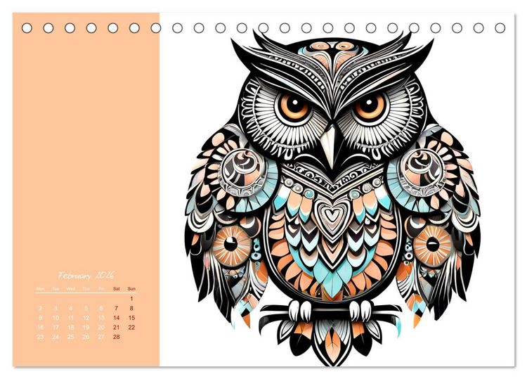 Produktbild: Tribal animals (Desk Calendar 2026 DIN A5 landscape), CALVENDO 12 Month DeskCalendar