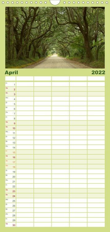 Produktbild: Familienplaner S&uuml;dosten der USA (Wandkalender 2022 , 21 cm x 45 cm, hoch)