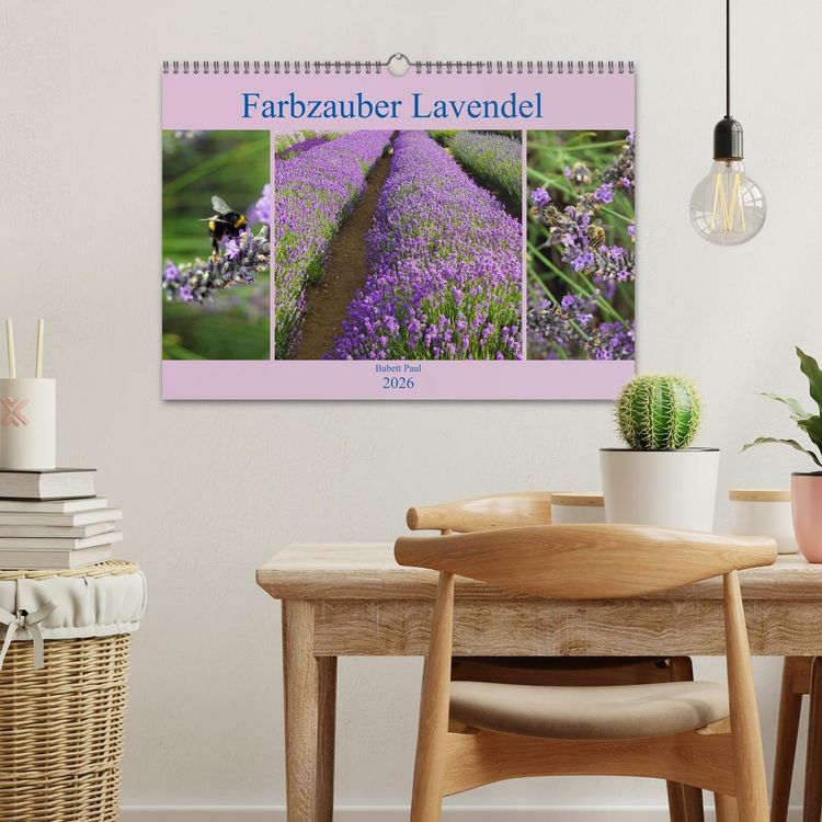 Produktbild: Farbzauber Lavendel (Wandkalender 2026 DIN A3 quer), CALVENDO Monatskalender