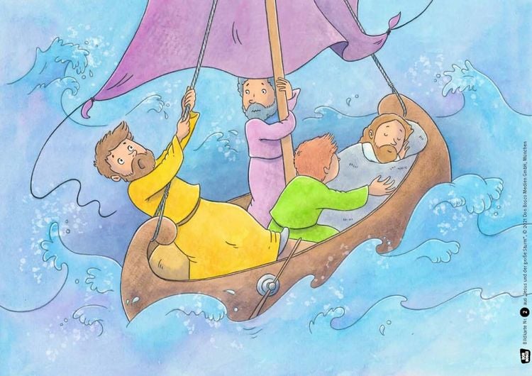 Produktbild: Jesus und der gro&szlig;e Sturm. Kamishibai Bildkartenset
