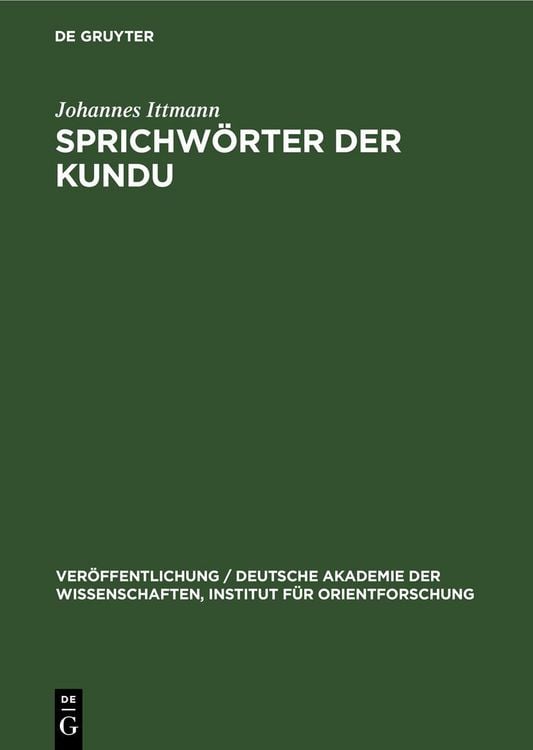 Produktbild: Sprichw&ouml;rter der Kundu