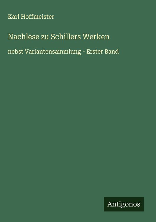 Produktbild: Nachlese zu Schillers Werken