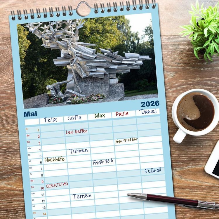 Produktbild: Familienplaner 2026 - Besucht mal wieder Danzig mit 5 Spalten (Wandkalender, 21 x 45 cm) CALVENDO