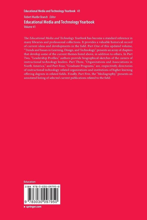 Produktbild: Educational Media and Technology Yearbook