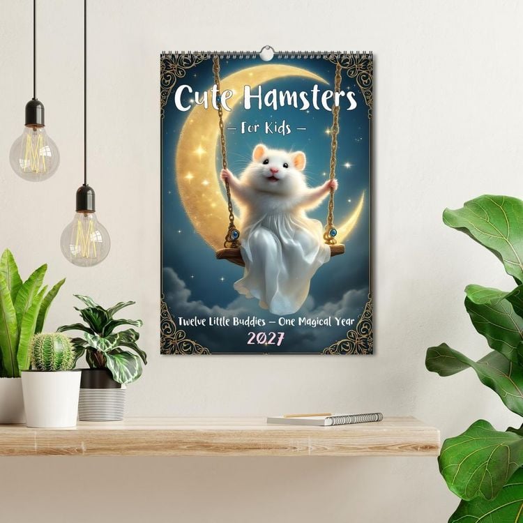 Produktbild: Cute Hamsters - For Kids - (Wall Calendar 2027 DIN A3 portrait), CALVENDO 12 Month Wall Calendar