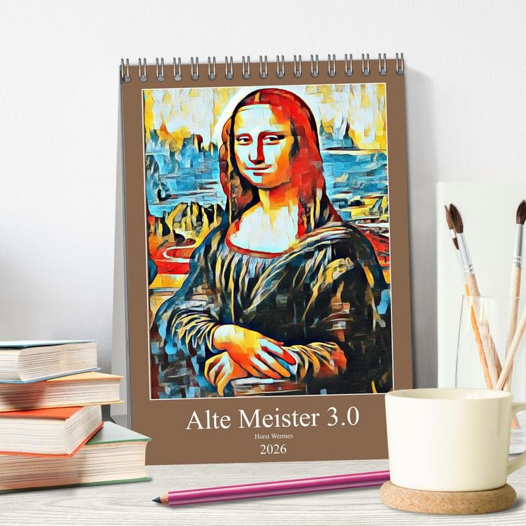 Produktbild: Alte Meister 3.0 (Tischkalender 2026 DIN A5 hoch), CALVENDO Monatskalender