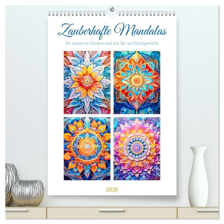 Produktbild: Zauberhafte Mandalas (hochwertiger Premium Wandkalender 2026 DIN A2 hoch), Kunstdruck in Hochglanz