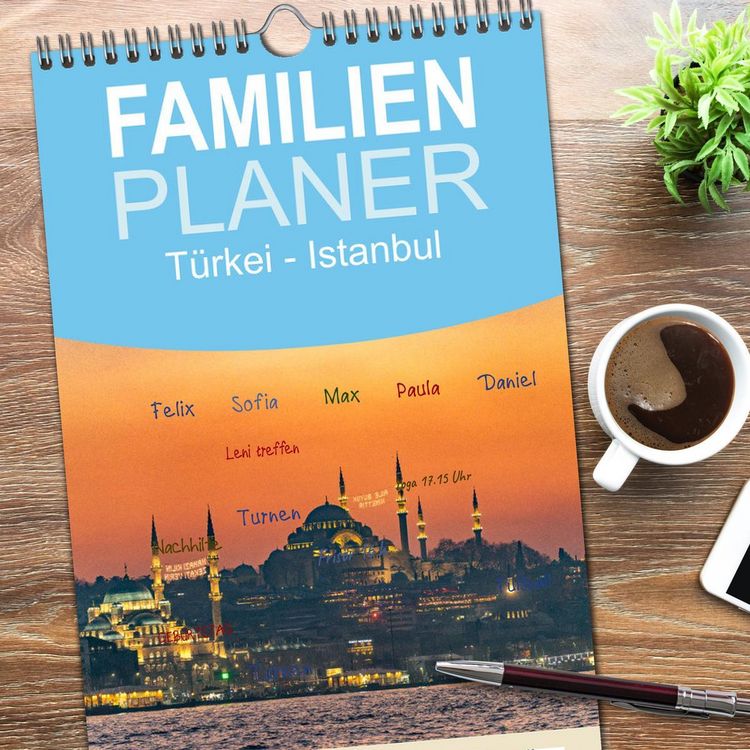 Produktbild: Familienplaner 2026 - T&uuml;rkei - Istanbul mit 5 Spalten (Wandkalender, 21 x 45 cm) CALVENDO
