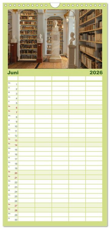 Produktbild: Familienplaner 2026 - Weimar - Kulturstadt im Herzen Europas mit 5 Spalten (Wandkalender, 21 x 45 cm) CALVENDO