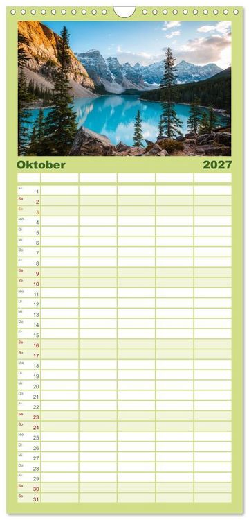 Produktbild: Familienplaner 2027 - Magische Natur - Unsere sch&ouml;ne Welt mit 5 Spalten (Wandkalender, 21 x 45 cm) CALVENDO