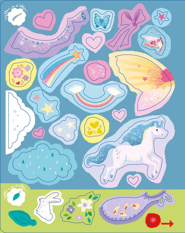 Produktbild: Mein glitzerndes Stickerbuch. Einh&ouml;rner