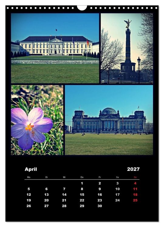 Produktbild: BERLIN / vertikal (Wandkalender 2027 DIN A3 hoch), CALVENDO Monatskalender