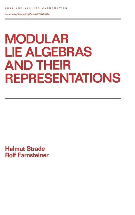 Produktbild: Modular Lie Algebras and their Representations