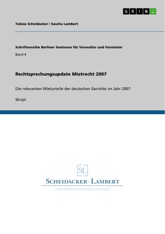 Produktbild: Rechtsprechungsupdate Mietrecht 2007