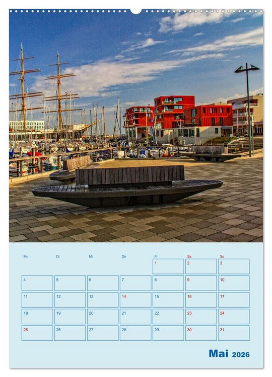 Produktbild: Priwall bei Travem&uuml;nde &ndash; Terminplaner (Wandkalender 2026 DIN A2 hoch), CALVENDO Monatskalender