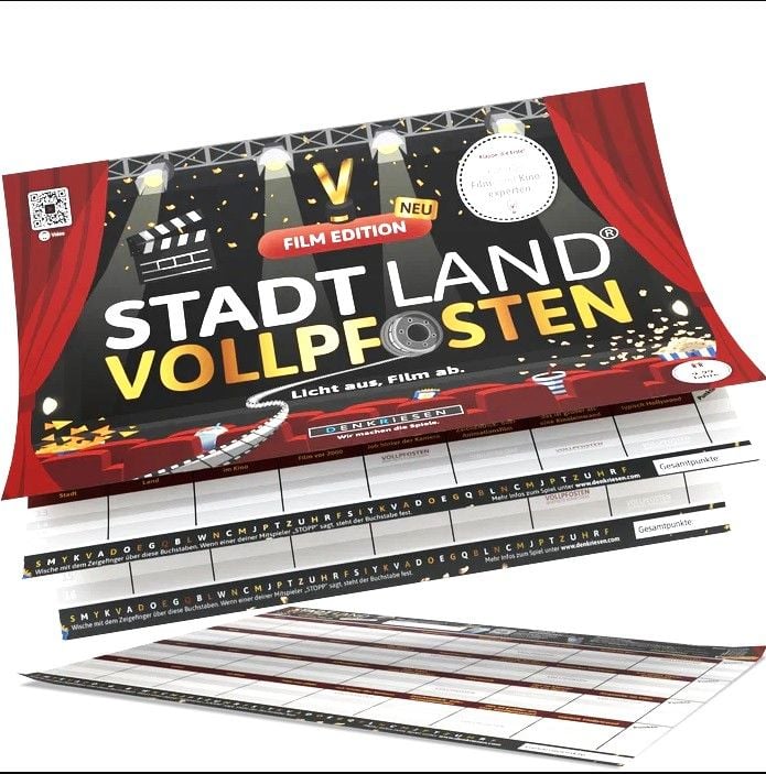 Produktbild: DENKRIESEN - STADT LAND VOLLPFOSTEN&reg; - FILM EDITION - "Licht aus, Film ab." - A4