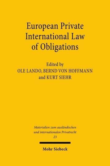 Produktbild: European Private International Law of Obligations