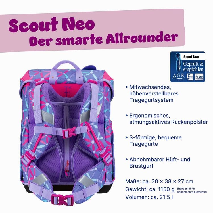 Produktbild: Scout Schulranzen Set Neo, Schulranzen Set, 4tlg, Pony Love