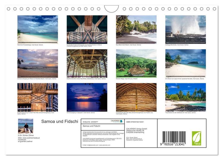 Produktbild: Samoa und Fidschi (Wandkalender 2026 DIN A4 quer), CALVENDO Monatskalender