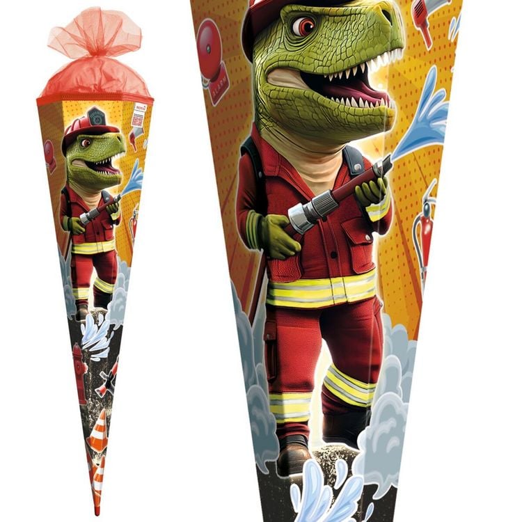 Produktbild: Motivschult&uuml;te 85 cm, Feuerwehr-Dino
