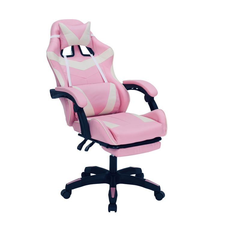 Produktbild: HTI-Living Drehstuhl Krit Eco Pink Weiss PVC Drehstuhl Krit Eco Pink Weiss PVC