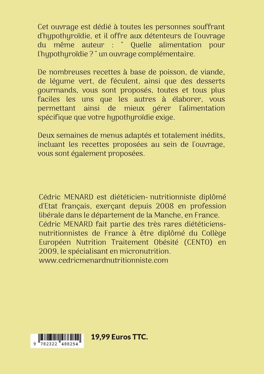Produktbild: Mes recettes faciles pour l'hypothyro&iuml;die.