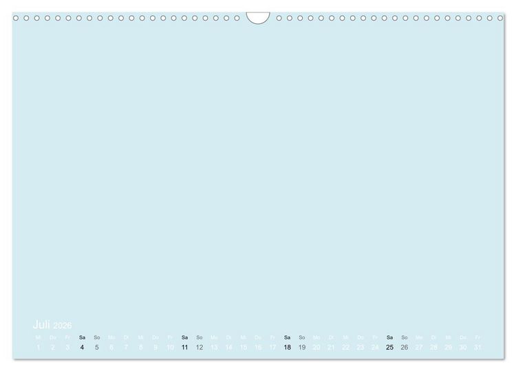 Produktbild: Bastelkalender - hell Blau (Wandkalender 2026 DIN A3 quer), CALVENDO Monatskalender