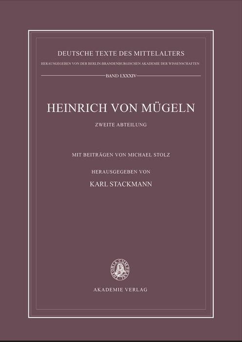 Produktbild: Die kleineren Dichtungen Heinrichs von M&uuml;geln