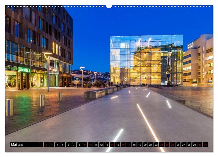 Produktbild: Ein Jahr STUTTGART (hochwertiger Premium Wandkalender 2026 DIN A2 quer), Kunstdruck in Hochglanz