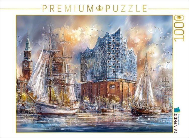 Produktbild: CALVENDO Puzzle Hamburg - Elbphilharmonie | 1000 Teile Lege-Gr&ouml;&szlig;e 64x48cm Foto-Puzzle f&uuml;r gl&uuml;ckliche Stunden