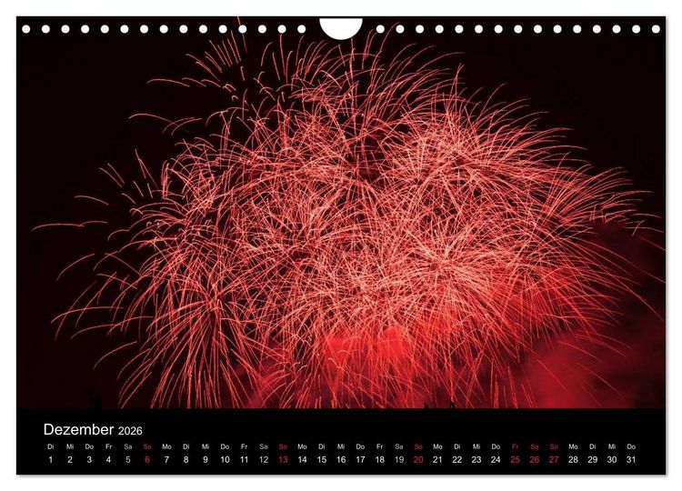 Produktbild: Feuerwerk (Wandkalender 2026 DIN A4 quer), CALVENDO Monatskalender