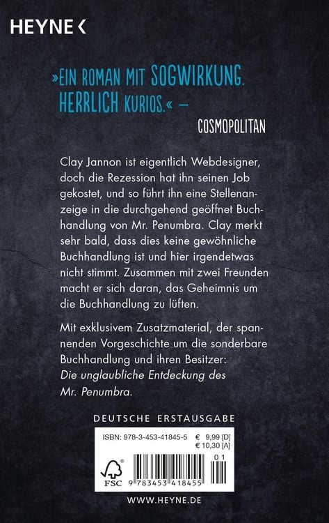 Produktbild: Die sonderbare Buchhandlung des Mr. Penumbra
