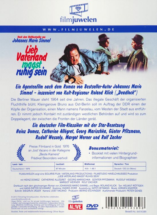 Produktbild: Lieb Vaterland magst ruhig sein - Filmjuwelen