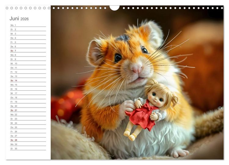 Produktbild: Spielzeit mit Schnuffel - Ein Hamster im Spielzeugparadies (Wandkalender 2026 DIN A3 quer), CALVENDO Monatskalender